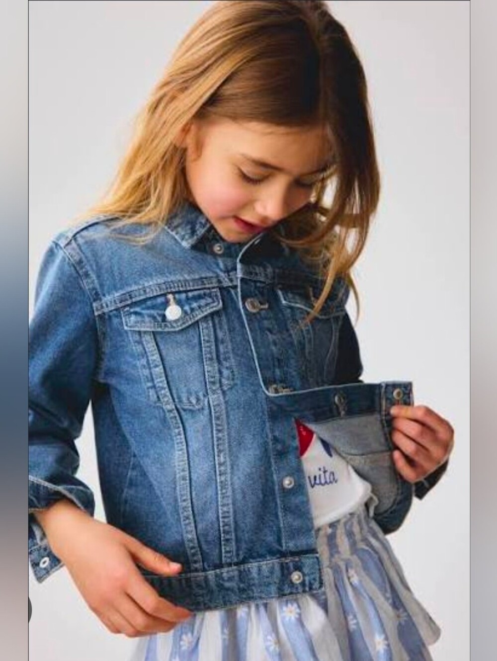H & M Classic blue denim jacket 2-3Y